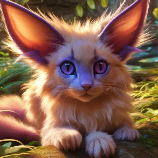 Prompt: (Espeon), realistic, photograph, fantasy, epic oil painting, (hyper real), furry, (hyper detailed), extremely beautiful, on back, playful, UHD, studio lighting, best quality, professional, ray tracing, 8k eyes, 8k, highly detailed, highly detailed fur, hyper realistic thick fur, canine quadruped, (high quality fur), fluffy, shiny fur, concept art, full body shot, hyper detailed eyes, depth, perfect composition, ray tracing, vector art, masterpiece, trending, instagram, artstation, deviantart, best art, best photograph, unreal engine, high octane, cute, adorable smile, lying on back, flipped on back, lazy, peaceful, highly detailed background, vivid, vibrant, intricate facial detail, incredibly sharp detailed eyes, incredibly realistic scarlet fur, concept art, anne stokes, yuino chiri, character reveal, extremely detailed fur, sapphire sky, complementary colors, golden ratio, rich shading, vivid colors, high saturation colors, silver light beams