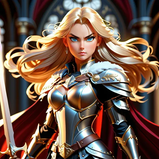 Prompt: Detailed anime illustration of a Nordic Victorian Valkyrie warrior, perfect autonomy body shape, muscular slim tone, full body view angle, intricate armor details, elegant flowing cape, intense and powerful stance, high-res, ultra-detailed, anime, Victorian, Nordic, Valkyrie, detailed armor, powerful stance, elegant design, professional, dramatic lighting