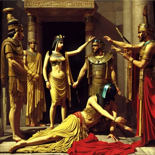 Prompt: Cleopatra's betrayal of Caesar 