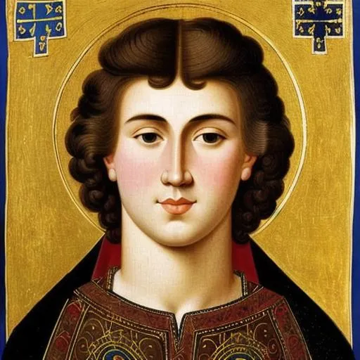 Prompt: portrait of a 10th-century Saxon light-haired prince