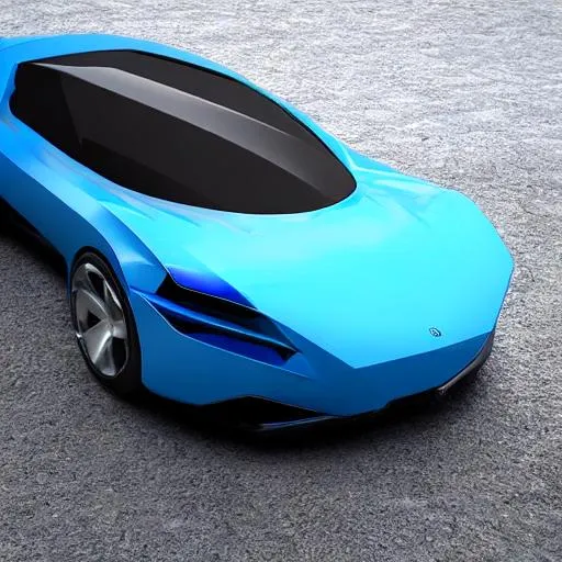 Prompt: Futuristic car blue 