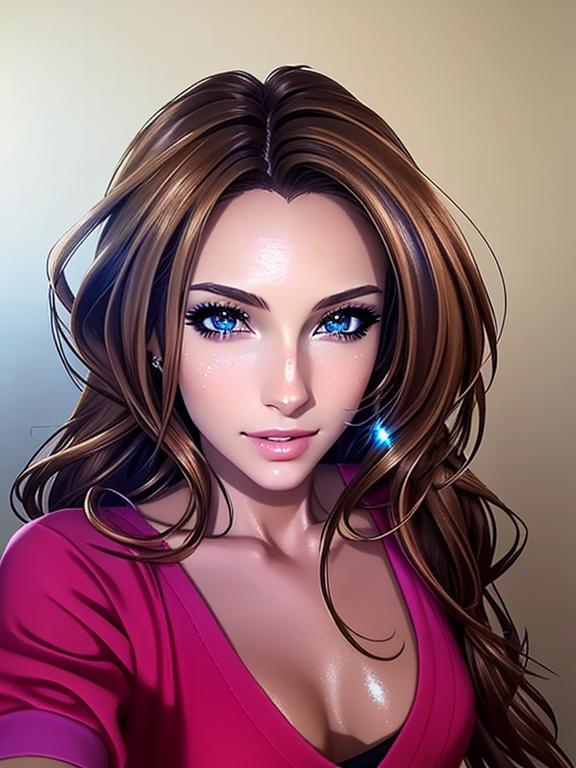 Semi Realistic Anime Girl Skin Highlights Hair Hig Openart 5225