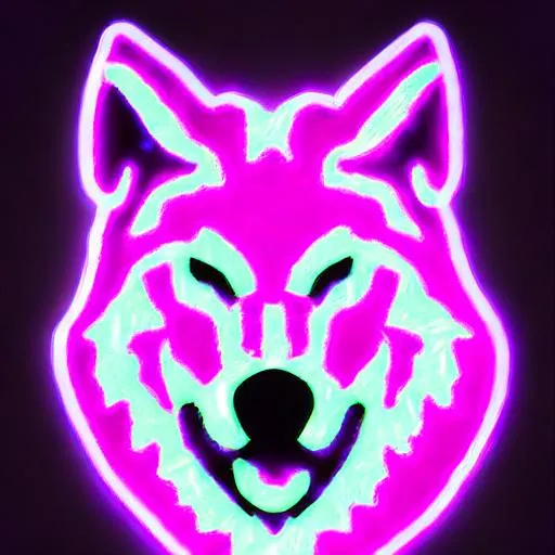 Prompt: ultimate neon wolf high detailed portrait
