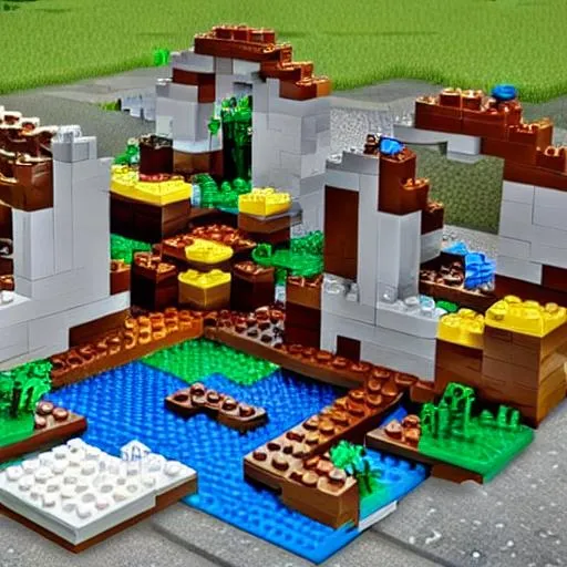 Prompt:  minecraft lego set