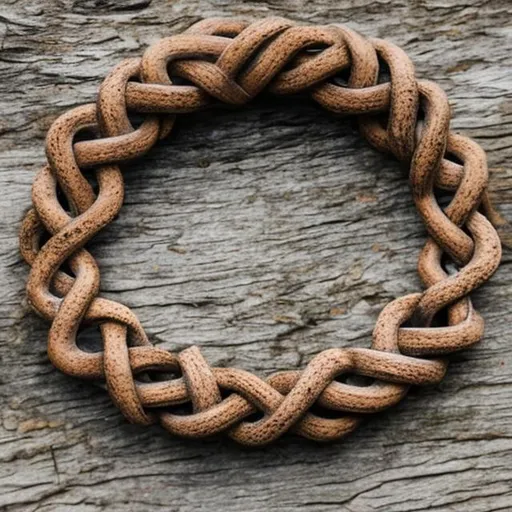 Prompt: Turks head knot made of roots