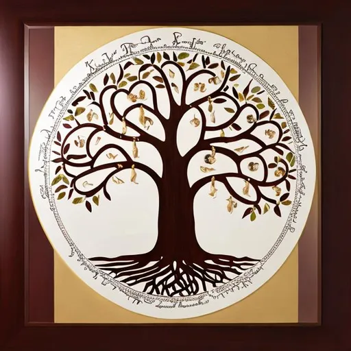 Prompt: ketubah tree of life