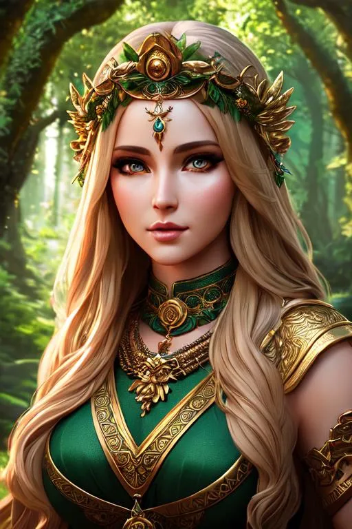 Prompt: Goddess of forest,extremely realistic, hyperdetailed, pretty girl, RPG, D&D, highly detailed face, highly detailed eyes, full body, whole body visible, full character visible, soft lighting, high definition, ultra realistic, unreal engine 5, 8K, digital art