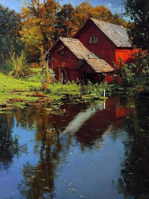 Prompt:  Style of Peder Mork Monsted