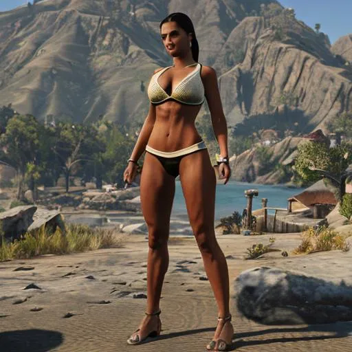 Prompt: Gta 6 female she look mexican, and nice body, her full body is visible. Ans she is à biological woman 
