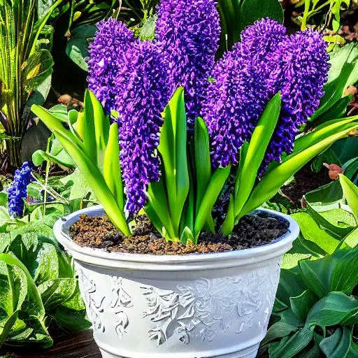 Prompt: Hyacinth - hyacinthus in a pot impressionist