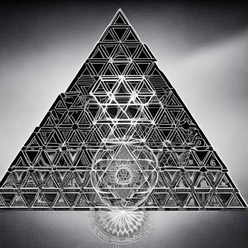 Prompt: Phi, pyramids, sacred geometry 
