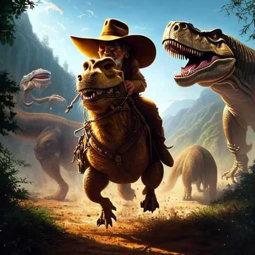 Prompt: ultra realistic illustration, Harrison Ford Indiana Jones being chased by a T-Rex, intricate, highly accurate Harrison Ford face, elegant, highly detailed, digital painting, artstation, concept art, smooth, sharp focus, illustration, art by artgerm and greg rutkowski and drew struzan