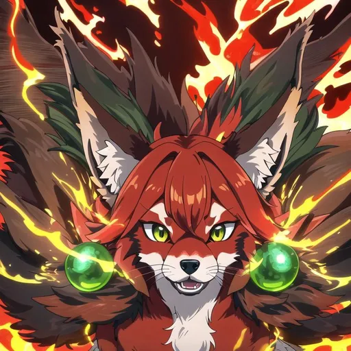 Prompt: (8k, UHD, highly detailed, hyper detailed, masterpiece, detailed oil painting) portrait of [fire elemental] ((fox)), (canine quadruped), adolescent female, detailed silky crimson-red fur, {gleaming yellow-green eyes}, 8k eyes, youthful, lively, lithe, bounding, {black fur highlights}, sharp focus, cinematic, vivid colors, brilliant colors, long silky hair on crest, plump, (rows of pink blossoming sakura trees), highly detailed ruins, umber red mane, wispy brown ears, wispy ruby-red mane, flowers on fur, snow-capped trees, snow on fur, forest, silky bushy tail, billowing mane, professional, unreal engine, dynamic, intricate detail, intricately detailed fur, highly detailed face, best quality, highly detailed mouth, 4k, 16k, 64k, HDR, unreal 5, artstation, deviant art, instagram, trending, perfect composition, symmetric, golden ratio