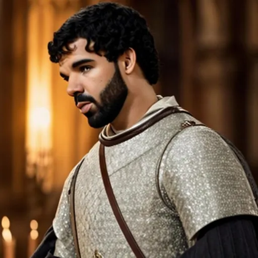 Prompt: Drake in the medieval era of middle ages