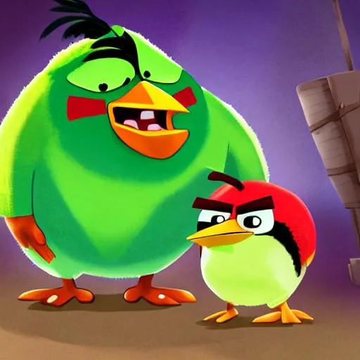 Prompt: terrence from angry birds