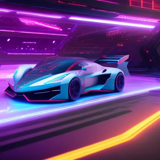 Prompt: ((("Intricately detailed 3D model of a futuristic racers car, with pilot driving")), 3D modeled illustration, cyberpunk, neon lighting, Unreal Engine 5, extreme close-up, perfect composition, HDR, 8K resolution, dynamic lighting)