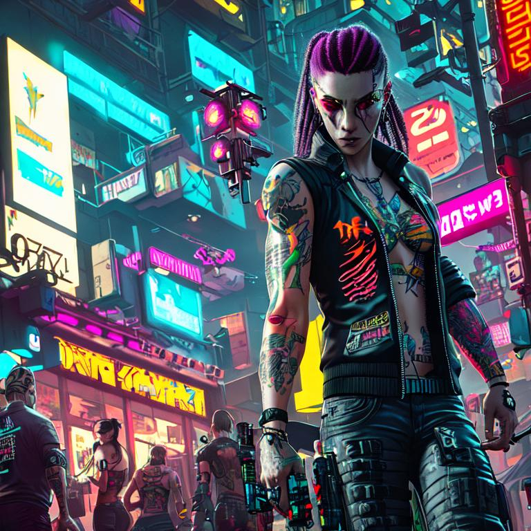 Tattoo cyberpunk 2077 | OpenArt