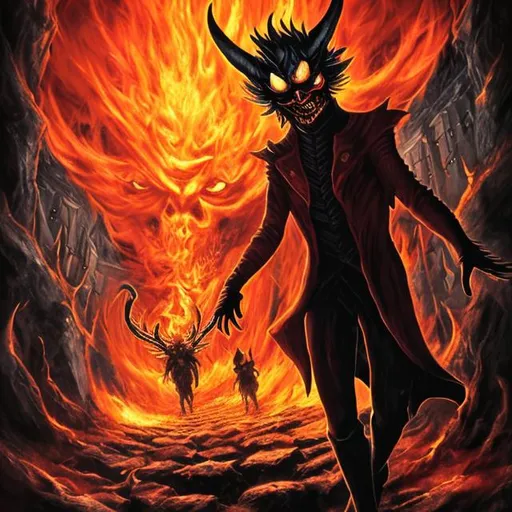 Prompt: Alastor in the hell