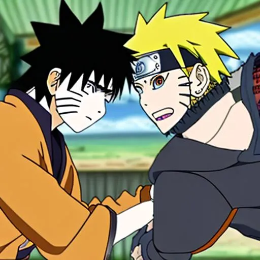 Prompt: Naruto saving Sasuke from Orochimaru