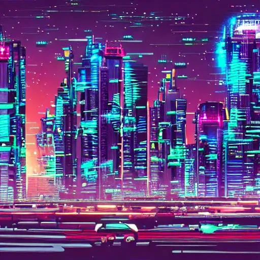 Prompt: cyberpunk city