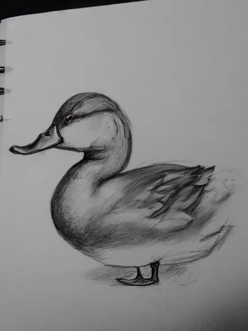 sketch of duck | OpenArt