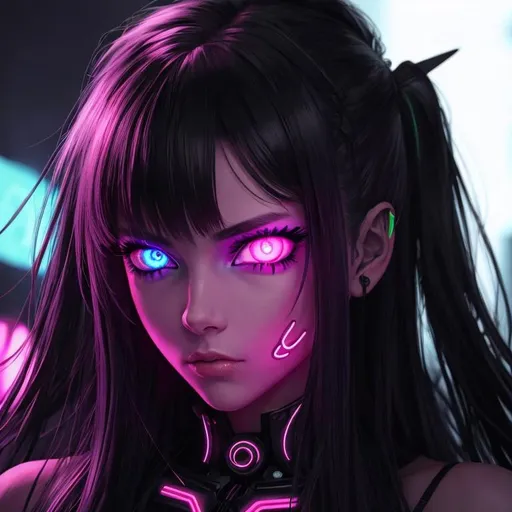 Prompt: Neon eyes