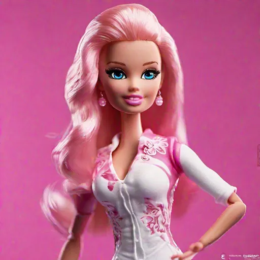 Prompt: unreal engine, splash art masterpiece, tilt-shift technique, high quality full body photo of Barbie, very highly detailed perfect form intricately painted, pink and white colours, intricate exquisite face, realistic photo, high quality, supermacro, in perfect studio lighting, supermacro objective, with , best contrast, octane render
