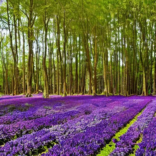 Prompt: Hyacinth - hyacinthus. garden in the forest impressionist