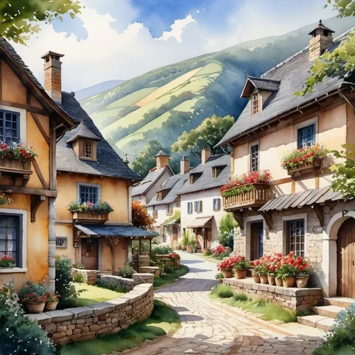 Prompt: A picturesque beautiful village, Watercolor,
trending on art station,
sharp focus,
studio photo,
intricate details,
highly detailed,
by greg rutkowski