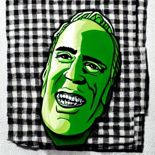 Prompt: pickle nicholas cage dill pickel 