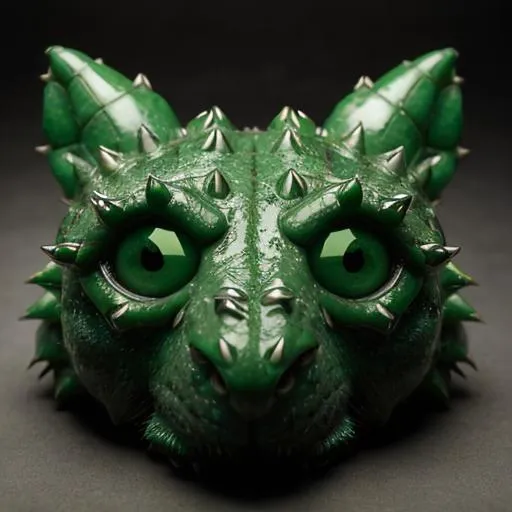 Prompt: Green Hodag face cute