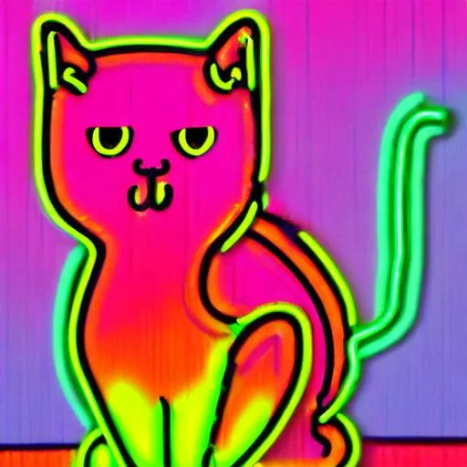 Prompt: NEON CAT