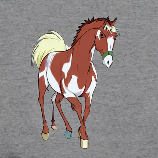 um crazy anime horse - AI Generated Artwork - NightCafe Creator