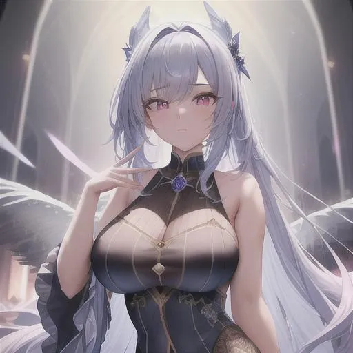 Prompt: <lora:beautifulDetailedEyes:0.2>,detailed background, absurdres, (finely detailed, distinct image, ultra resolution, extremely amazing detailed, awesome detailed), subsurface scattering, beautiful scenery best ratio, 2 arms, four fingers and one thumb on each hand, masterpiece, best quility, high_quality, 1girl, solo, <lora:Corrinv3-10:0.8>, Corrin, pointy ears, black hairband, red eyes, silver hair, long hair, black panties, bow panties, string panties, revealing clothes, thighs, <lora:virgin_killer_sweater:0.9>, virgin killer sweater, black sweater, full body, bare foot, outdoors