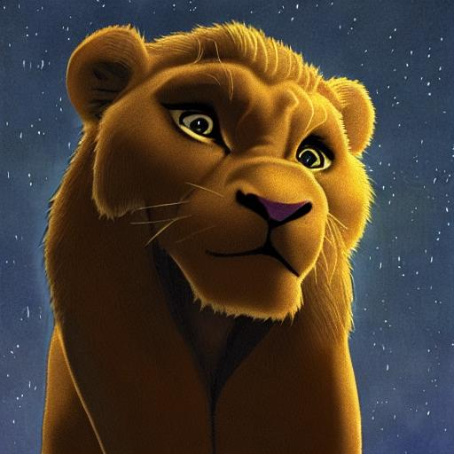 Simba but human OpenArt