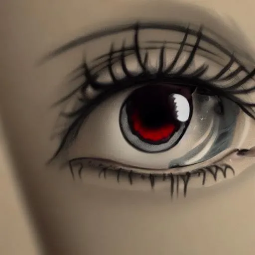 Prompt: anime girl with realistic eyes HD super detailed