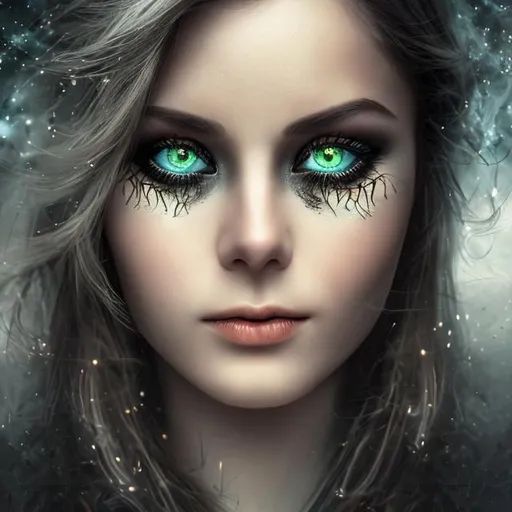 Prompt: woman with mystic eyes