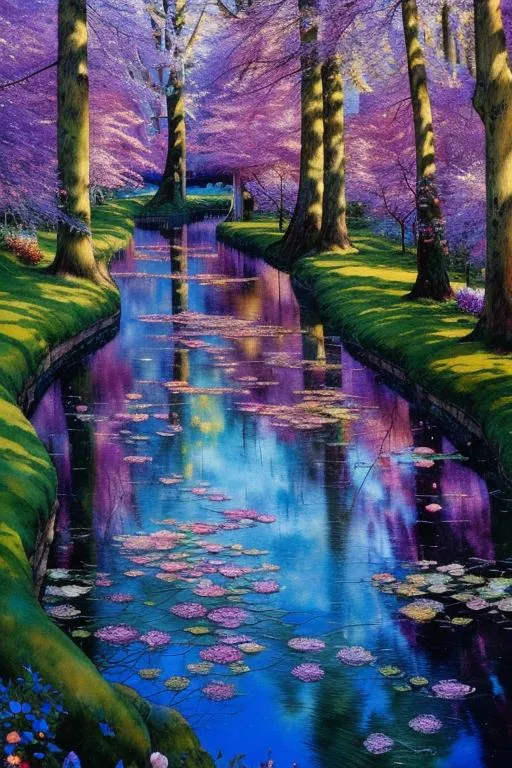Prompt: Wet on wet watercolor, magical river that takes you to wonderland in the style of Esao Andrews, Ivan Bilibin, Catrin Welz-Stein, Daniel Merriam, Jacek Yerka, Megan duncanson, Michelangelo. Reflective light. Dreamy. highly detailed, extremely detailed, intricate, very attractive, high detail, wallpaper, award winning, fantastic view, high definition, crisp quality, colourful, hdr, VRay