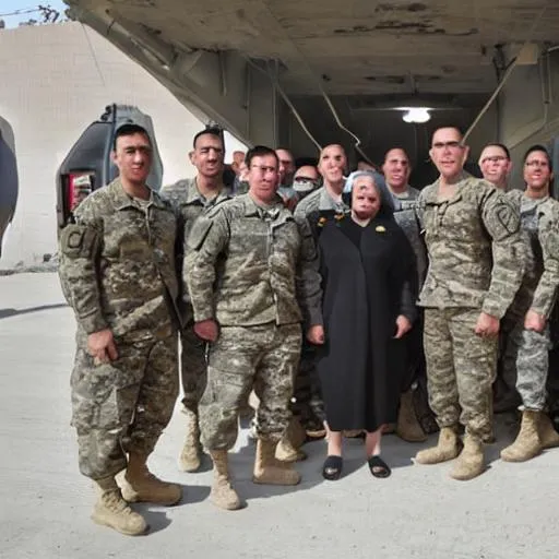 Prompt: New Jersey national guard picture in Afghanistan after committing war crimes