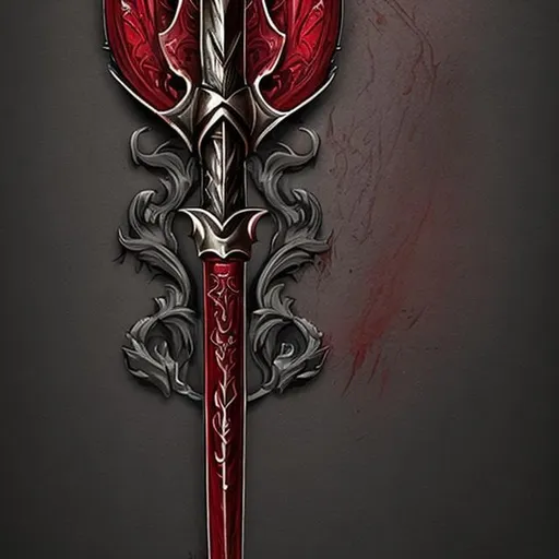 Prompt: a dagger, a crown blood for a phone background