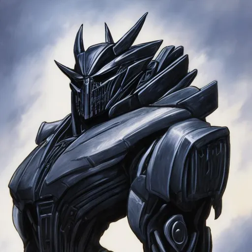 Prompt: A professional portrait of Ravage from transformers