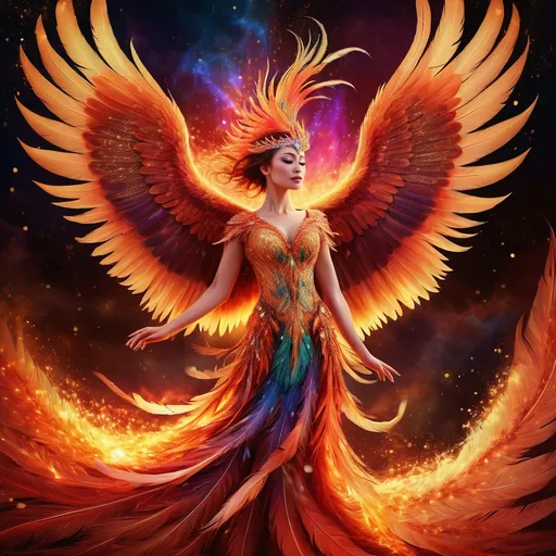 Prompt: Female, Phoenix,