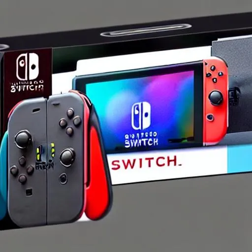 Prompt: nintendo switch 2, 4k concept art