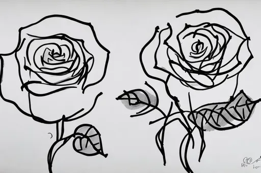 Prompt: detailed line drawings of 5 roses inspired by Matisse, minimalist, raw emotion.


