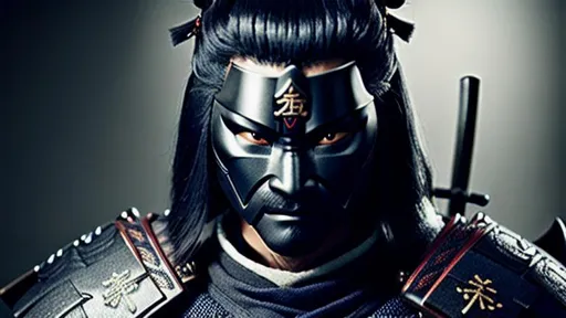 Prompt: Intricately detailed Samurai in Dark grey and Black Colored Samurai Armor, Wearing a Oni Mask on his face, Ronin, Photorealistic, Film Quality, Filmic, Hyperrealistic, Hyperdetailed, Japanese Aesthetic, Beautiful Sword Detail, Striking eyes, Inspired by a young Hiroyuki Sanada, dynamic lighting, Striking, Action pose, Movie Quality