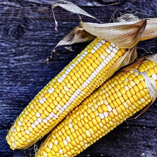 Prompt: Close Up Photo of Sweet Yellow Corn on the Cob by Sam Gibson