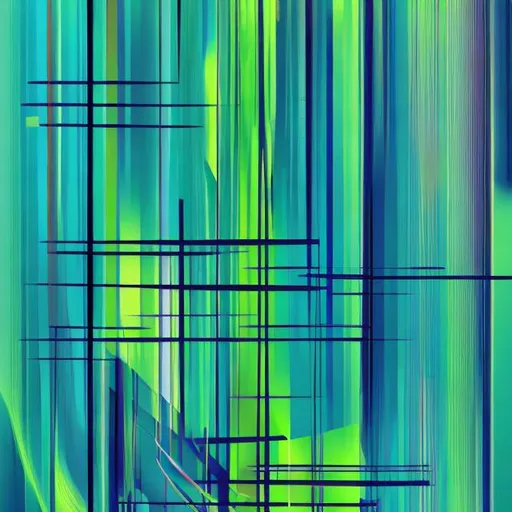 Prompt: vertical flowing lines, thin quick light strokes, very minimal, abstract art