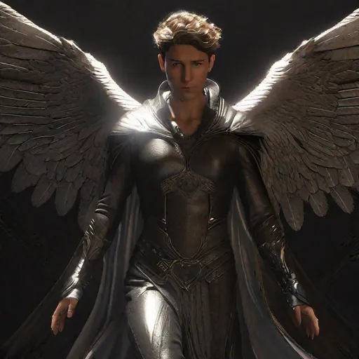 Prompt: full body, zoom out, power landing, Androgynous god + angelic face + +immense detail + A focused male figure, full figure + Full HD render + immense detail + dramatic lighting + well lit + black, character sheet, + fine esoteric symbolism | ultra - detailed realism, soft cinematic lighting, high - quality, engraved | highly detailed |digital painting, artstation, concept art, smooth, sharp focus, Nostalgic, ethereal, nebula, 8k, hyper detailed, intricate detail, photorealistic, 