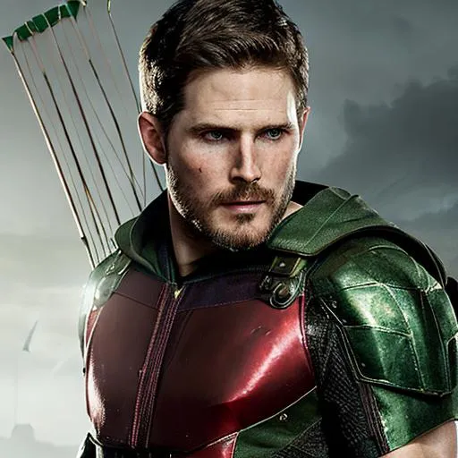 Prompt: green arrow, arrow, stephen amell, tombstone