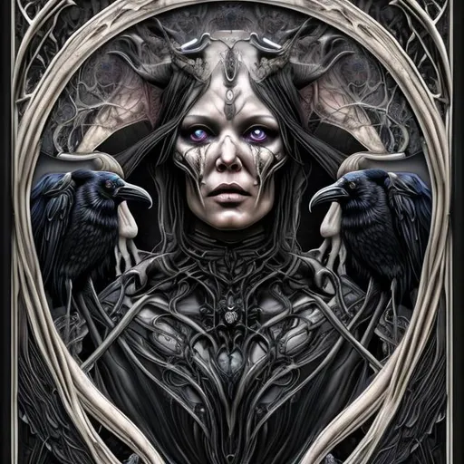 ultra realistic, giger style goddess of death and go...